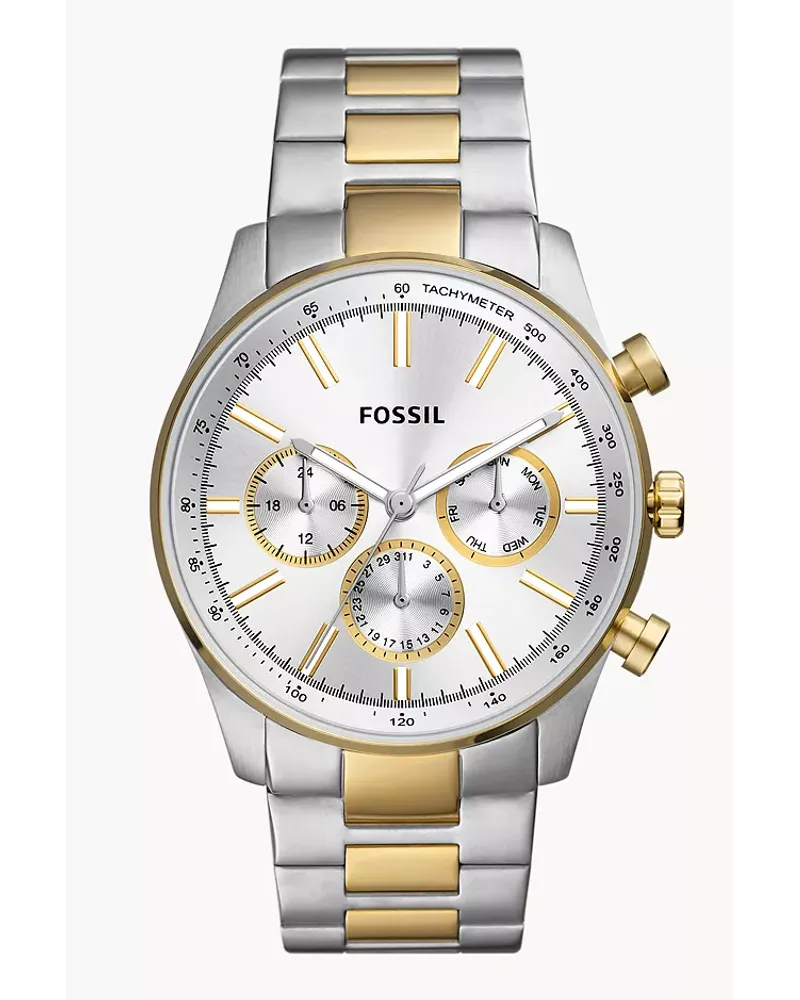 Fossil Uhr Sullivan Multifunktionswerk Edelstahl Bicolor Gold