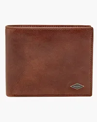 Fossil Bifold Ryan RFID Münzfach groß Dunkelbraun