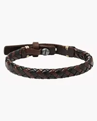 Fossil Armband Leder - Braun Schwarz