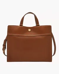 Fossil Small Shopper Gemma Leder Mittelbraun