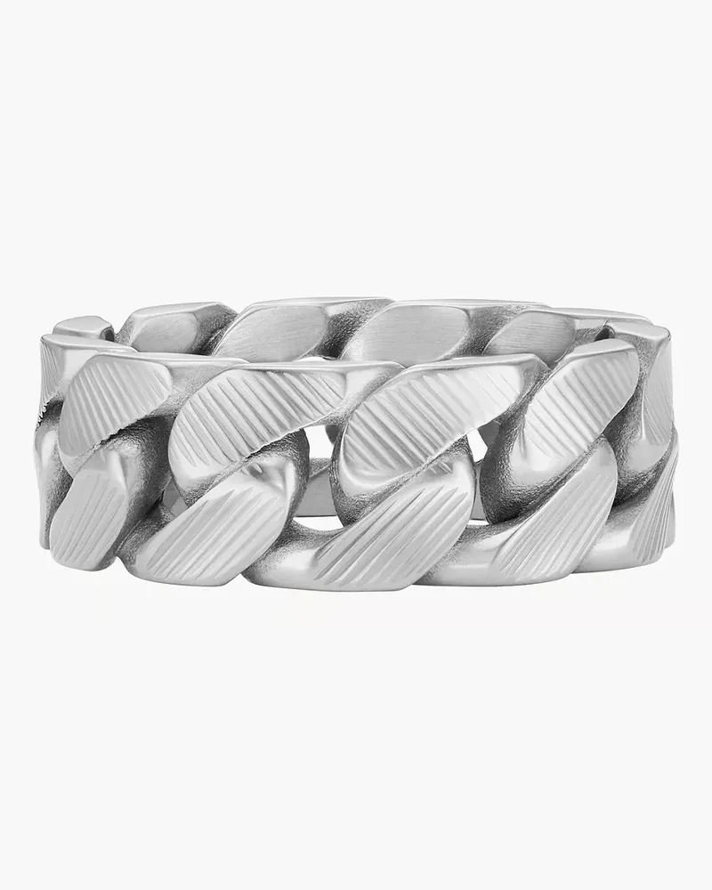 Fossil Ring Harlow Linear Texture Chain Edelstahl - Silberfarben Jf04700040