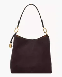 Fossil Bucket Shoulder Bag Jessie Wildleder Nerzbraun