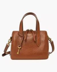 Fossil Mini Satchel Sydney Mittelbraun