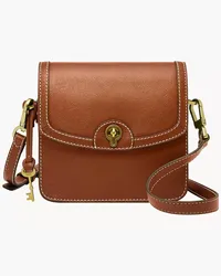 Fossil Small Flap Crossbody Ainsley Mittelbraun