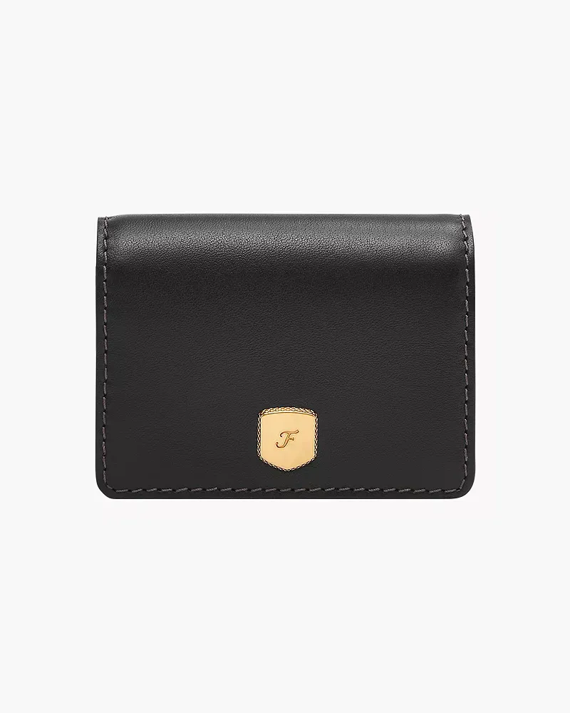 Fossil Small Flap Wallet Lennox Schwarz