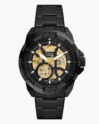 Fossil Uhr Bronson Automatik Edelstahl Schwarz