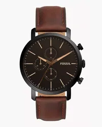 Fossil Herrenuhr Luther Chronograph Leder Braun