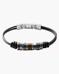 Fossil Armband Rondeln - Schwarz Silber