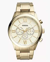 Fossil Herrenuhr Flynn Chronograph Edelstahl Gold