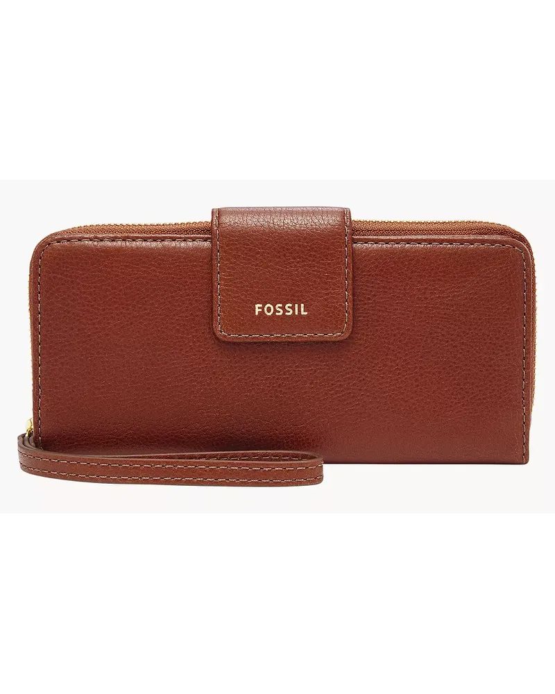 Fossil Geldbörse Madison - Zip Clutch Mittelbraun