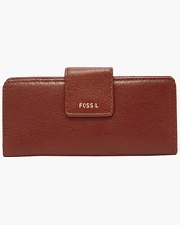 Fossil Geldbörse Madison - Slim Clutch Mittelbraun