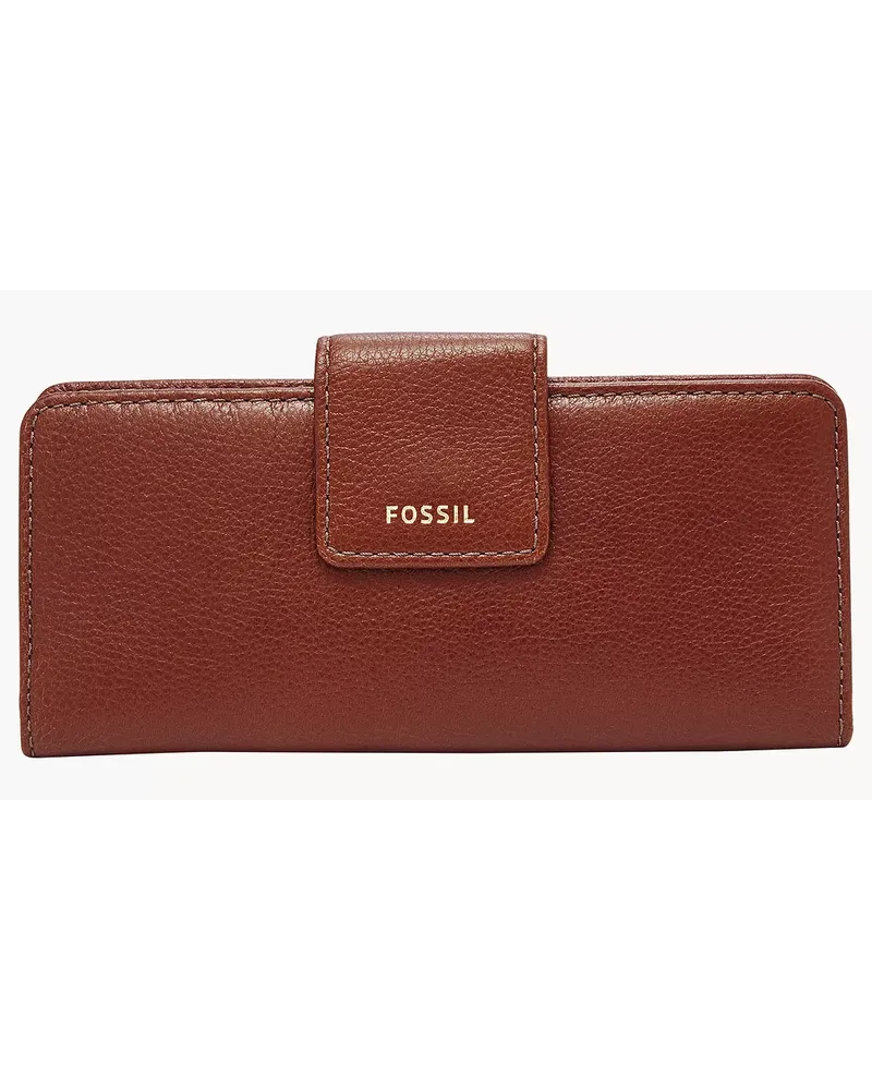 Fossil Geldbörse Madison - Slim Clutch Mittelbraun