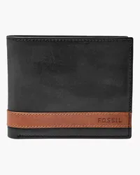 Fossil Bifold Quinn Münzfach groß Schwarz