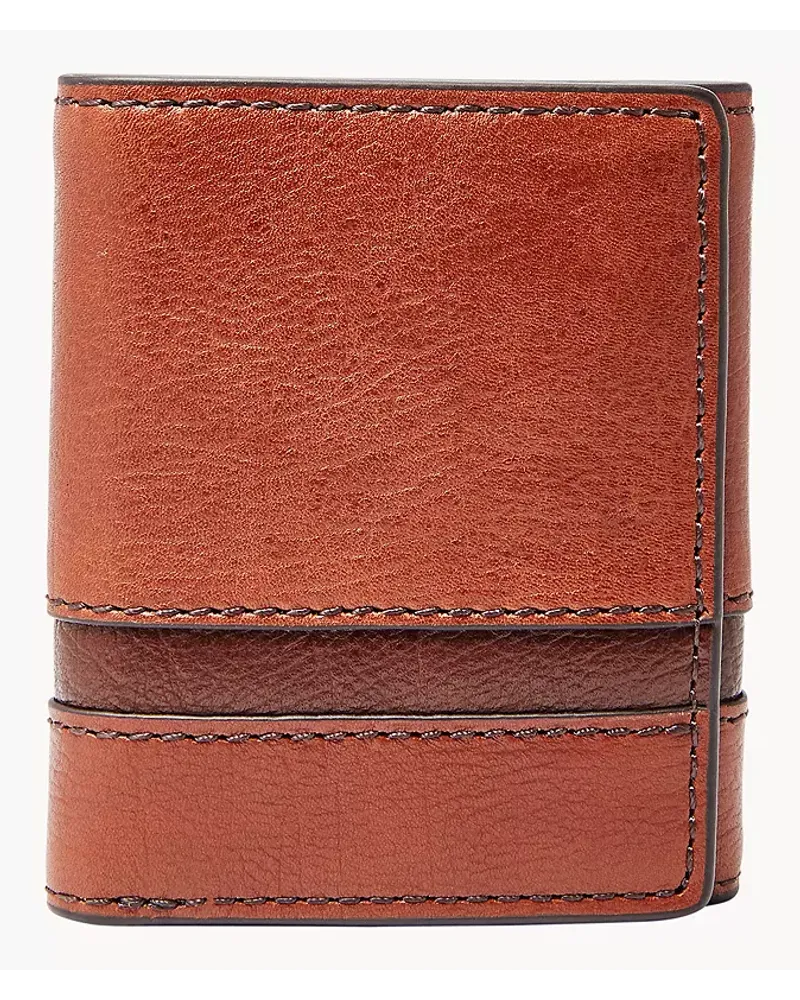 Fossil Geldbörse Easton - RFID Trifold Braun