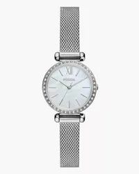 Fossil Uhr Tillie Mini 3-Zeiger-Werk Milanaise Edelstahl Silber