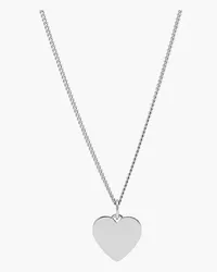 Fossil Kette Drew Heart Edelstahl - farben Silber