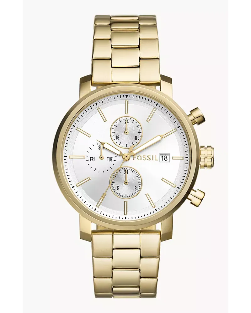 Fossil Uhr Rhett Multifunktionswerk Edelstahl farben Gold