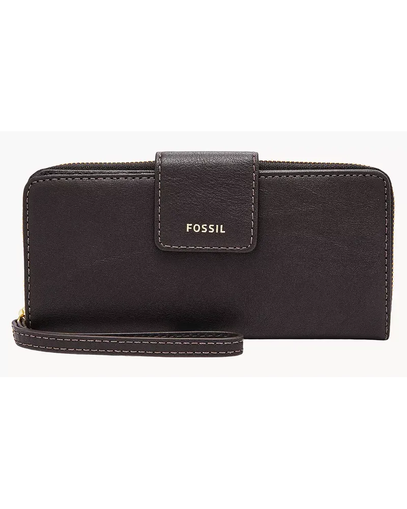 Fossil Geldbörse Madison - Zip Clutch Schwarz