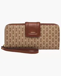 Fossil Zip Clutch Madison Beige