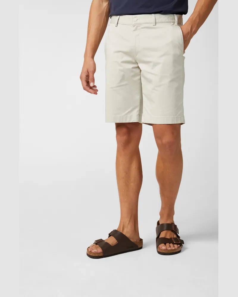 van Laack Shorts aus Baumwolle Cremefarben