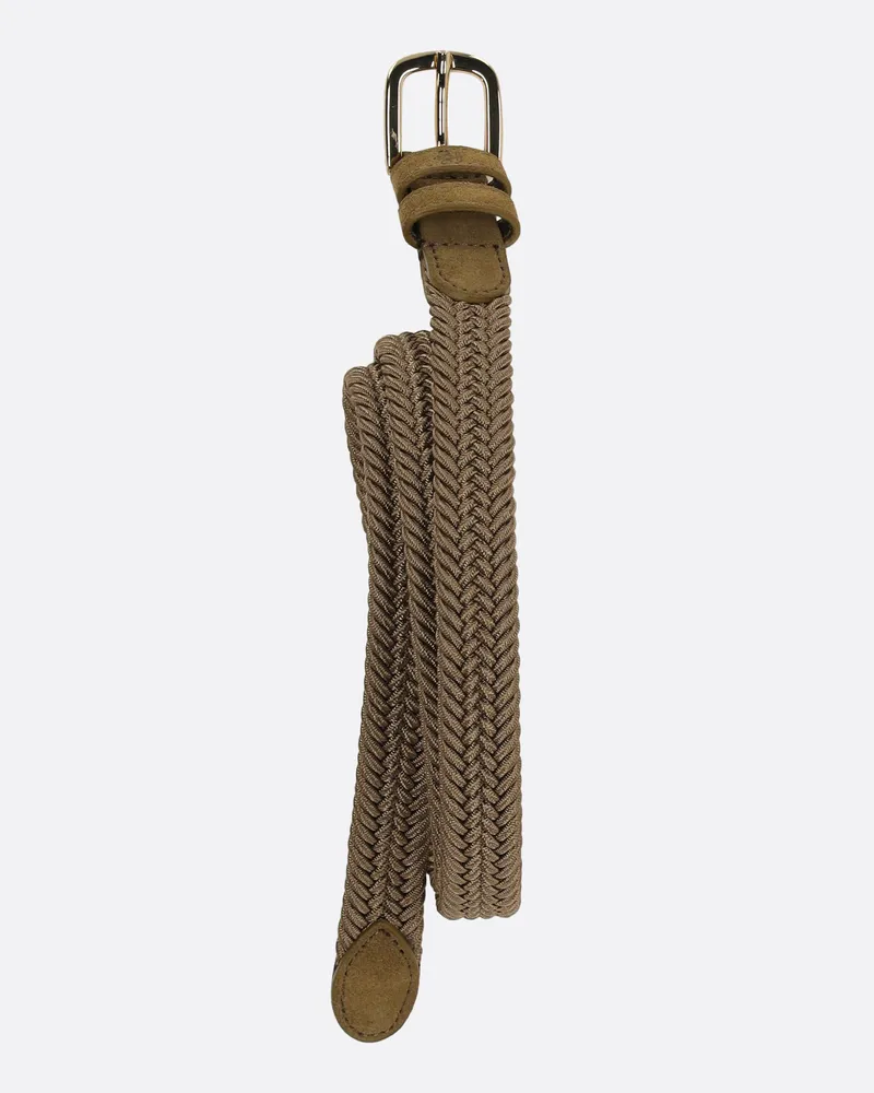 van Laack Flechtgürtel aus elastischem Material Beige