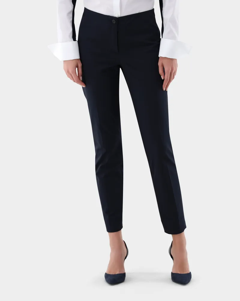 van Laack Businesshose mit 7/8 länge Slim Fit Blau