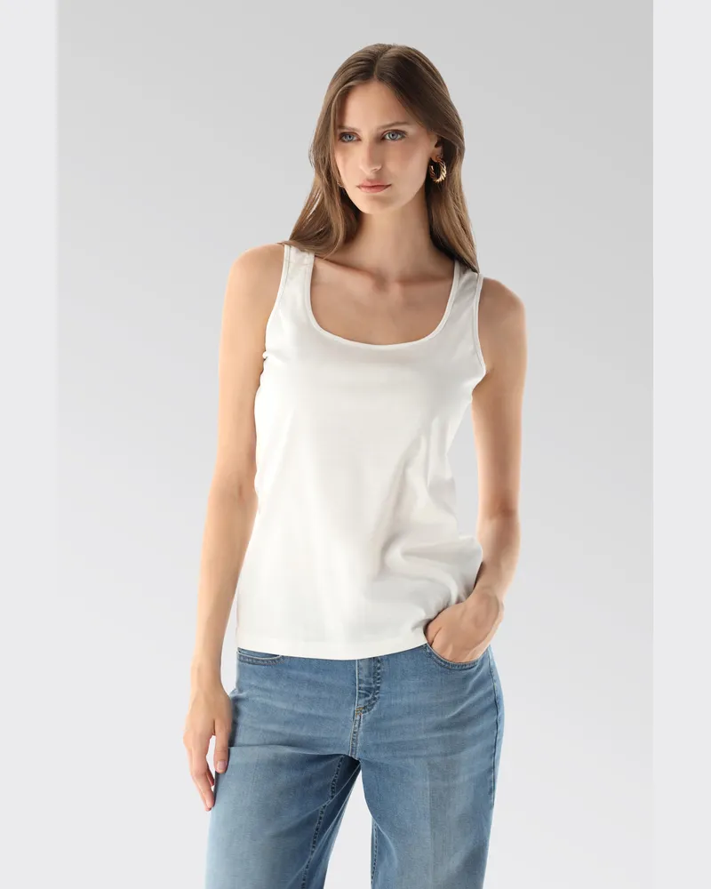 van Laack Jersey Tanktop Weiß