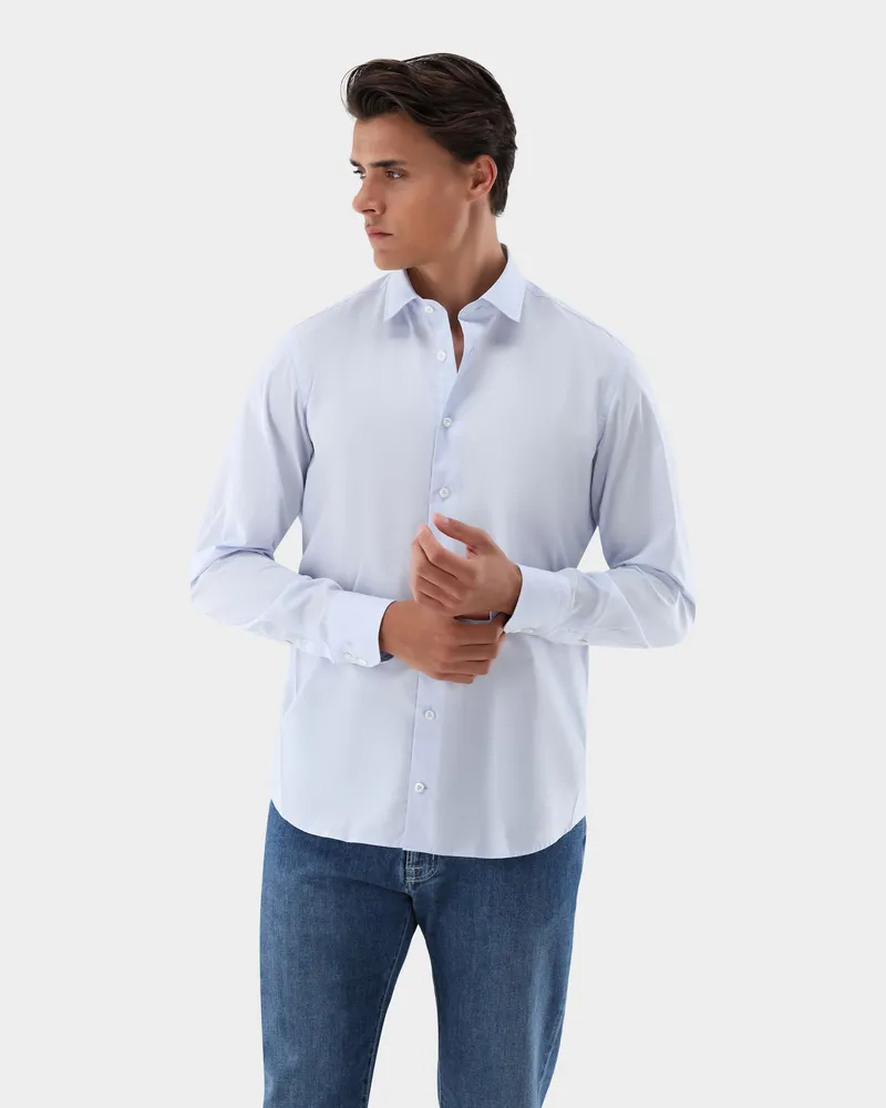 van Laack Hemd mit Kentkragen Tailor Fit Blau