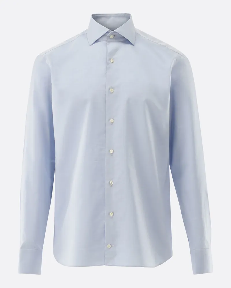 van Laack Hemd mit Extralangem Arm und mit Haifischkragen Blau