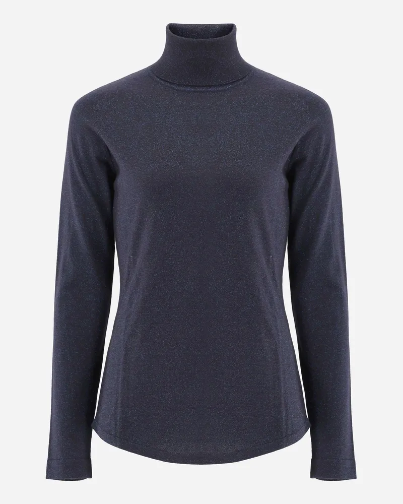 van Laack Rollkragenpullover aus Ultrafeiner Merinowolle Blau