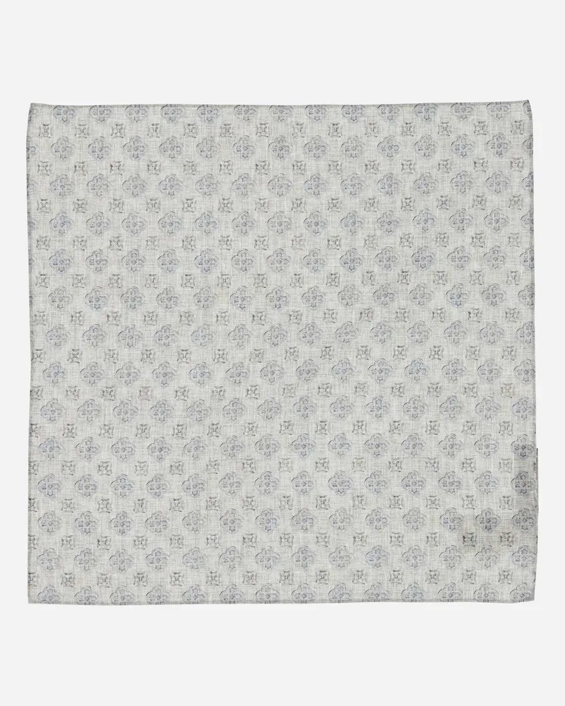 van Laack Einstecktuch mit geometrischem Muster Grau