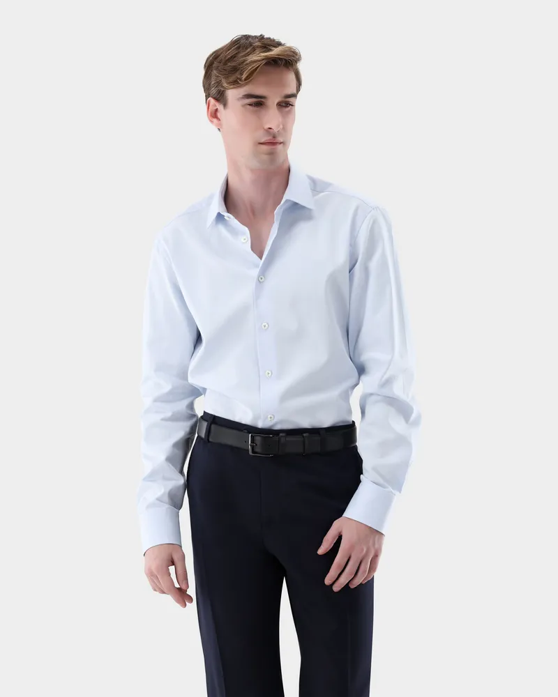 van Laack Twill-Hemd Tailor Fit Blau