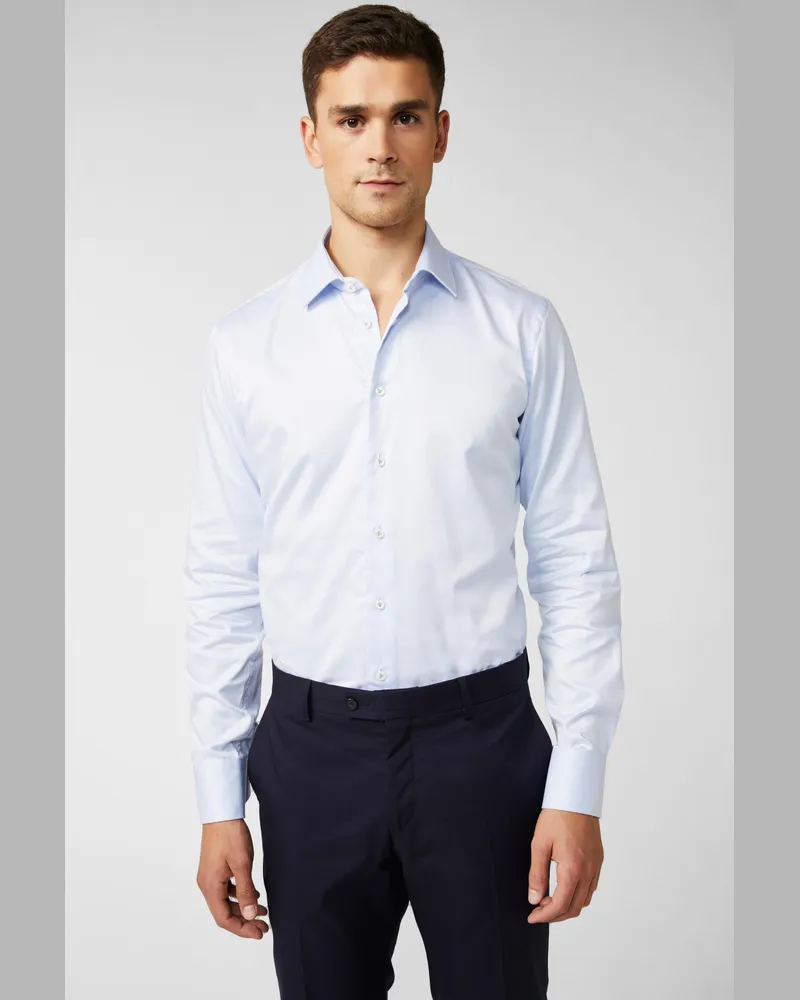 van Laack Twill Hemd Tailor Fit Blau
