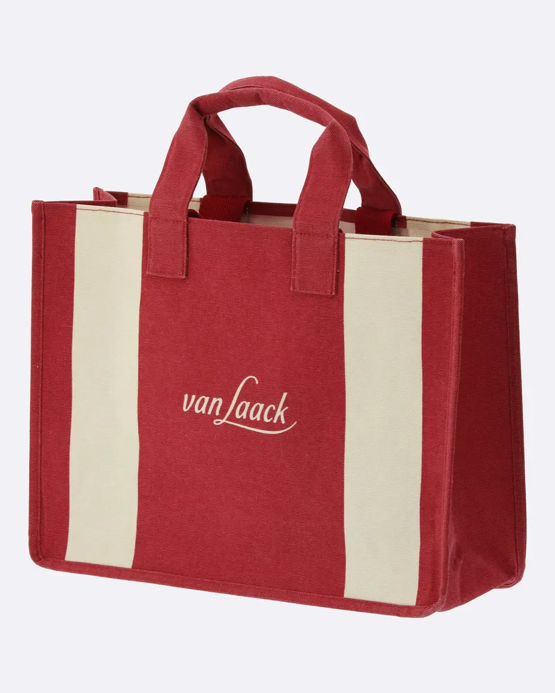 van Laack Tote Bag gestreift Rot