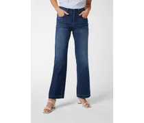 Cotton Stretch Jeans mit hohem Bund ausgestelltem Bein