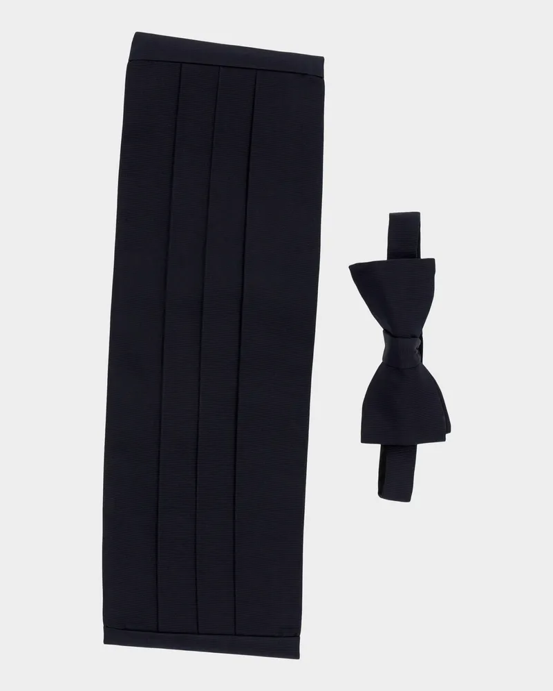 van Laack Kummerbund-Set aus Seide Blau