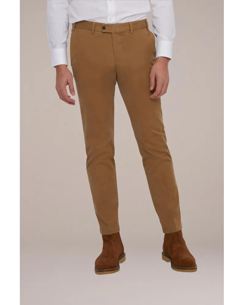 van Laack Chinohose mit Stretch Slim Fit Beige