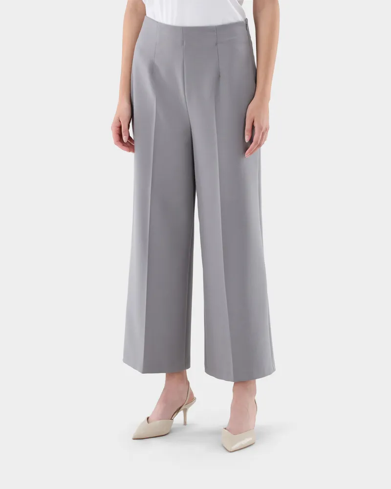 van Laack Culotte Hose mit Bügelfalte Grau