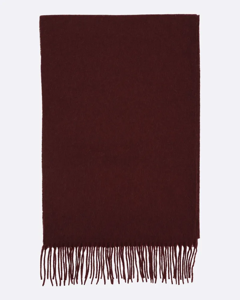 van Laack Schal aus Kaschmir mit Fransen Rot