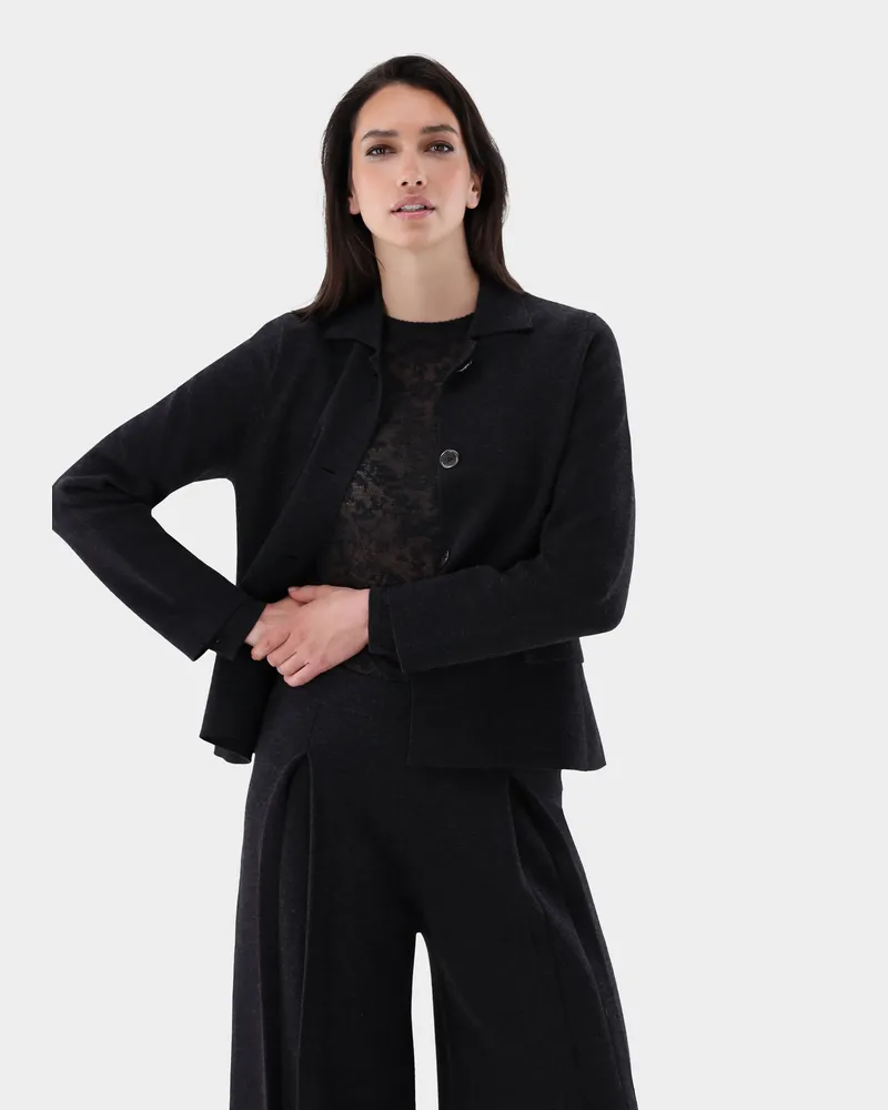 van Laack Blazer mit Taschen aus ultrafeiner Merinowolle Grau