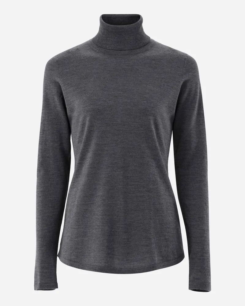 van Laack Rollkragenpullover aus Ultrafeiner Merinowolle Grau