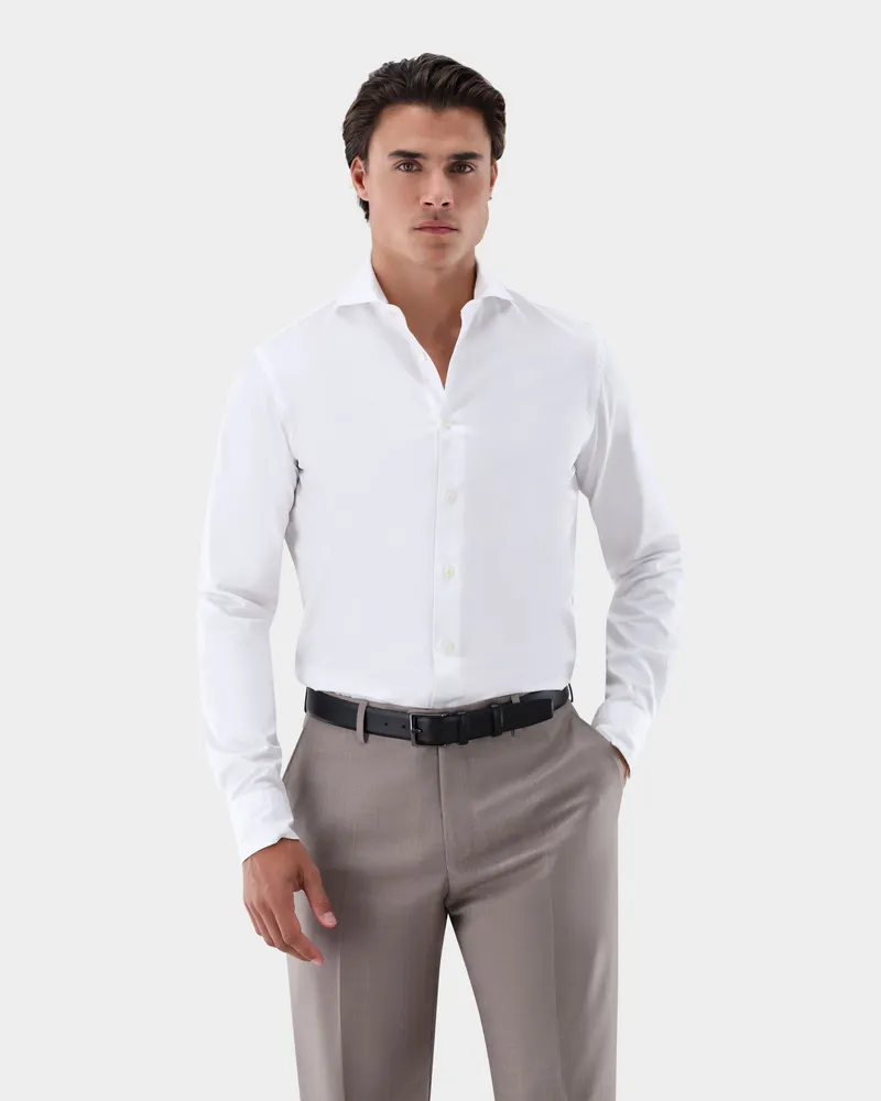 van Laack Twill Hemd Slim Fit Weiß
