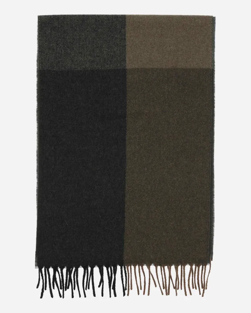 van Laack Schal aus Kaschmir kariert Blau