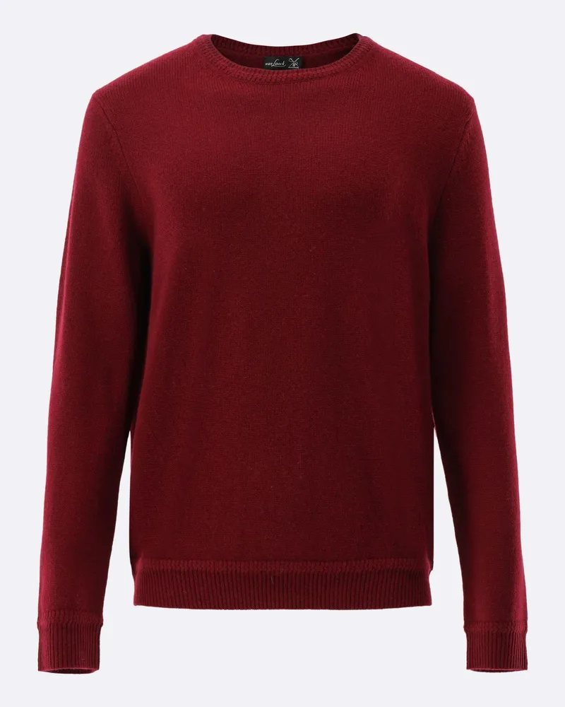 van Laack Rundhalspullover aus Kaschmir Rot