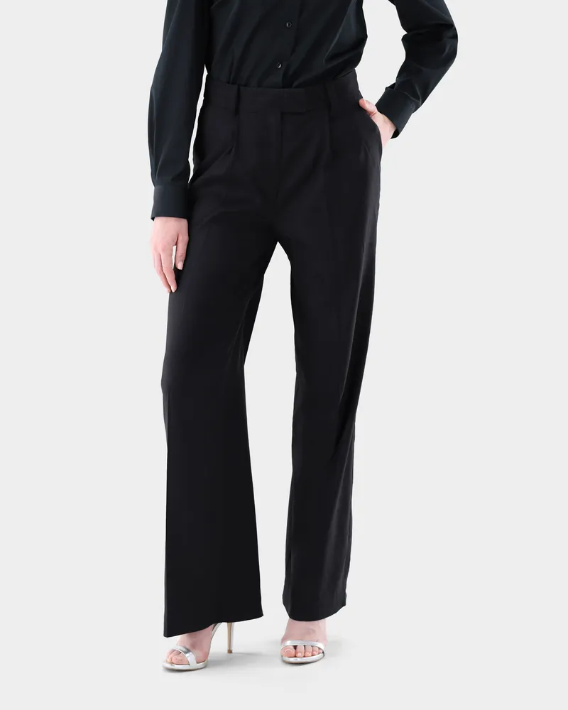 van Laack Hose mit ausgestelltem Bein Schwarz