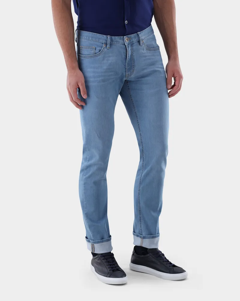 van Laack Jeanshose mit Stretch Slim Fit Blau