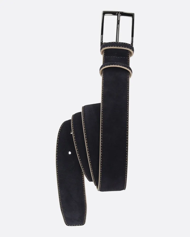 van Laack Gürtel aus Wildleder Blau