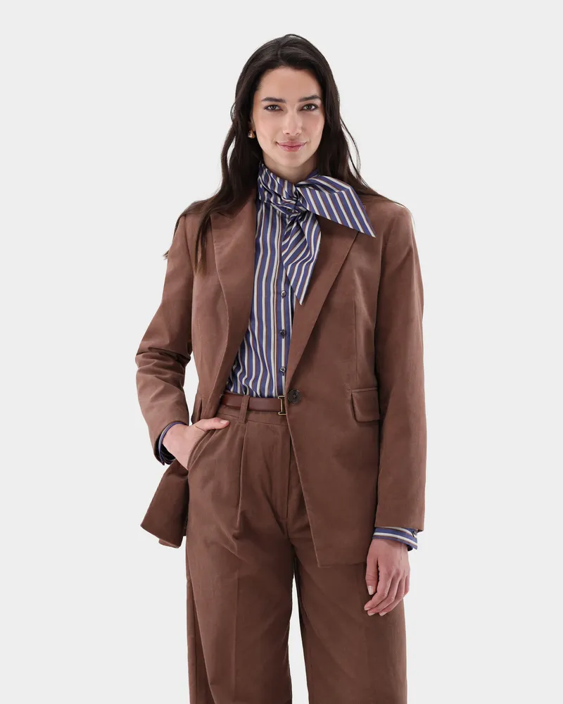 van Laack Blazer aus Feinkord Beige