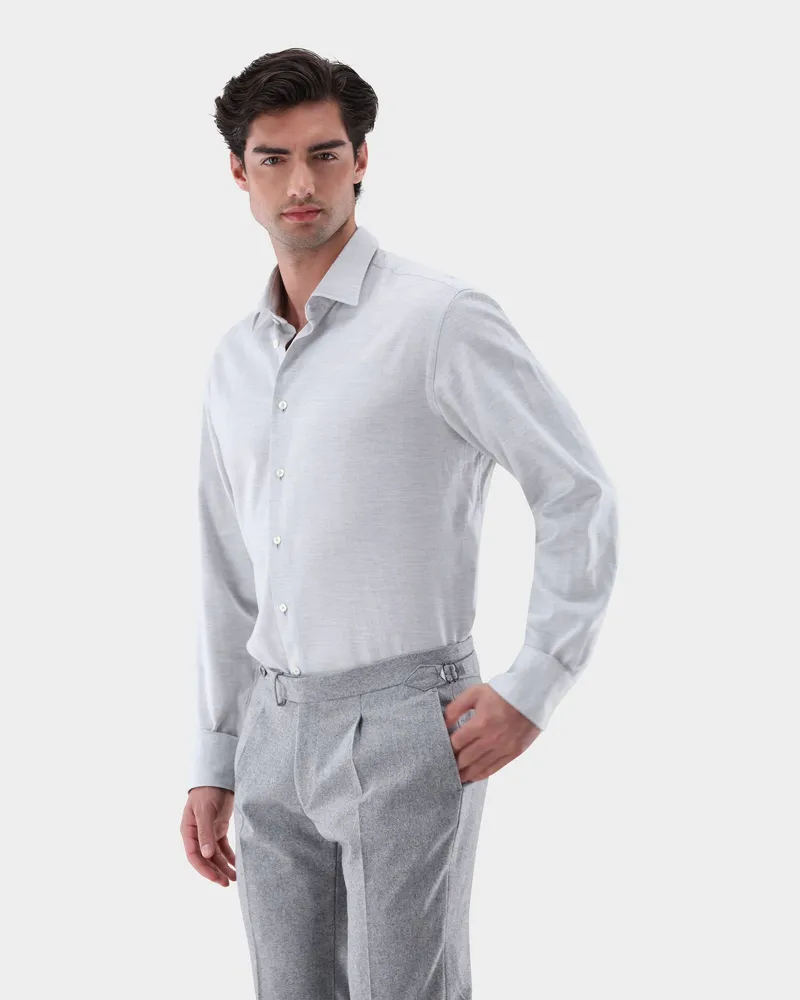 van Laack Flanellhemd Tailor Fit Grau