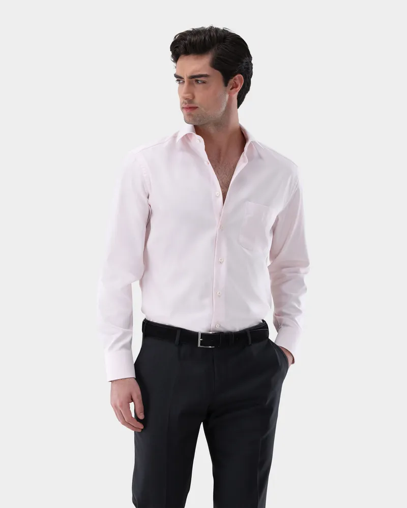 van Laack Twillhemd mit mit zweilagigem Gewebe Comfort Fit Rot